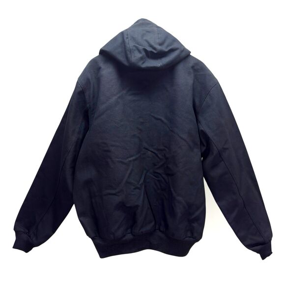 Carhartt Loose Fit Jacket Black Mens L Tall Firm Duck Thermal Lined OJ0131-M - Picture 3 of 11